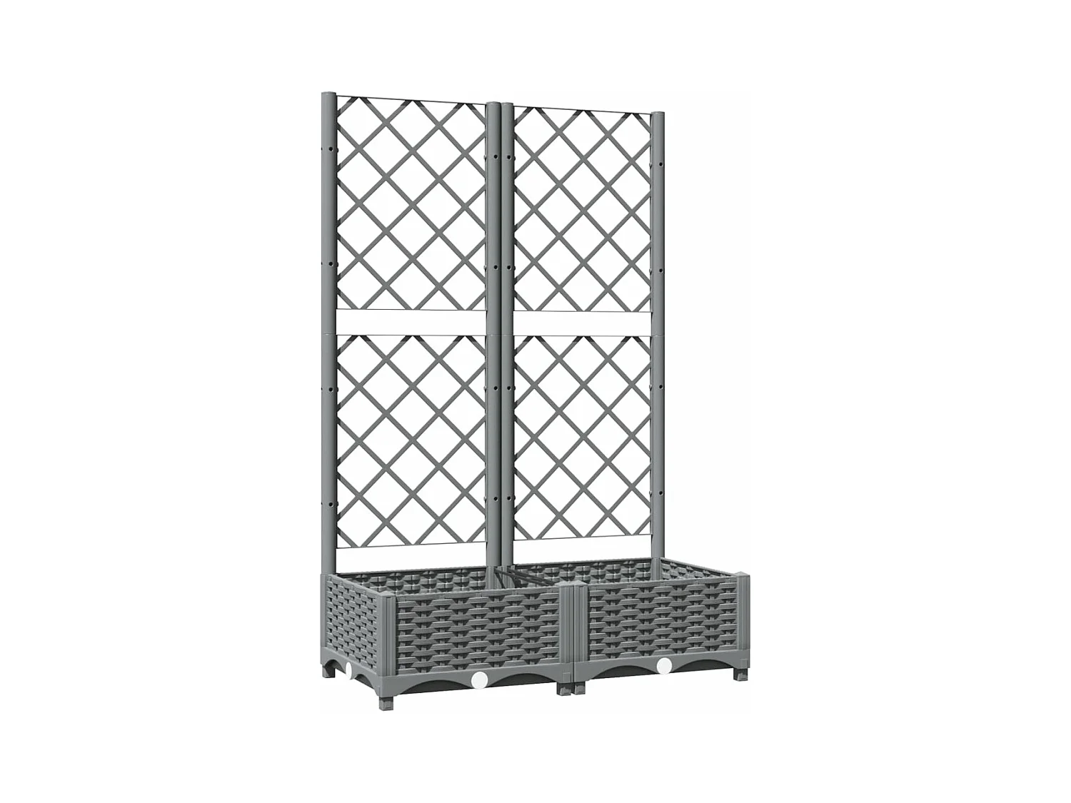 Jardinière bac lit surélevé grise 80 x 40 x 121.5 cm 02_0038360