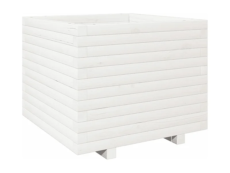 Jardinière bac lit surélevé bois blanche 60 x 60 x 49.5 cm 02_0037719