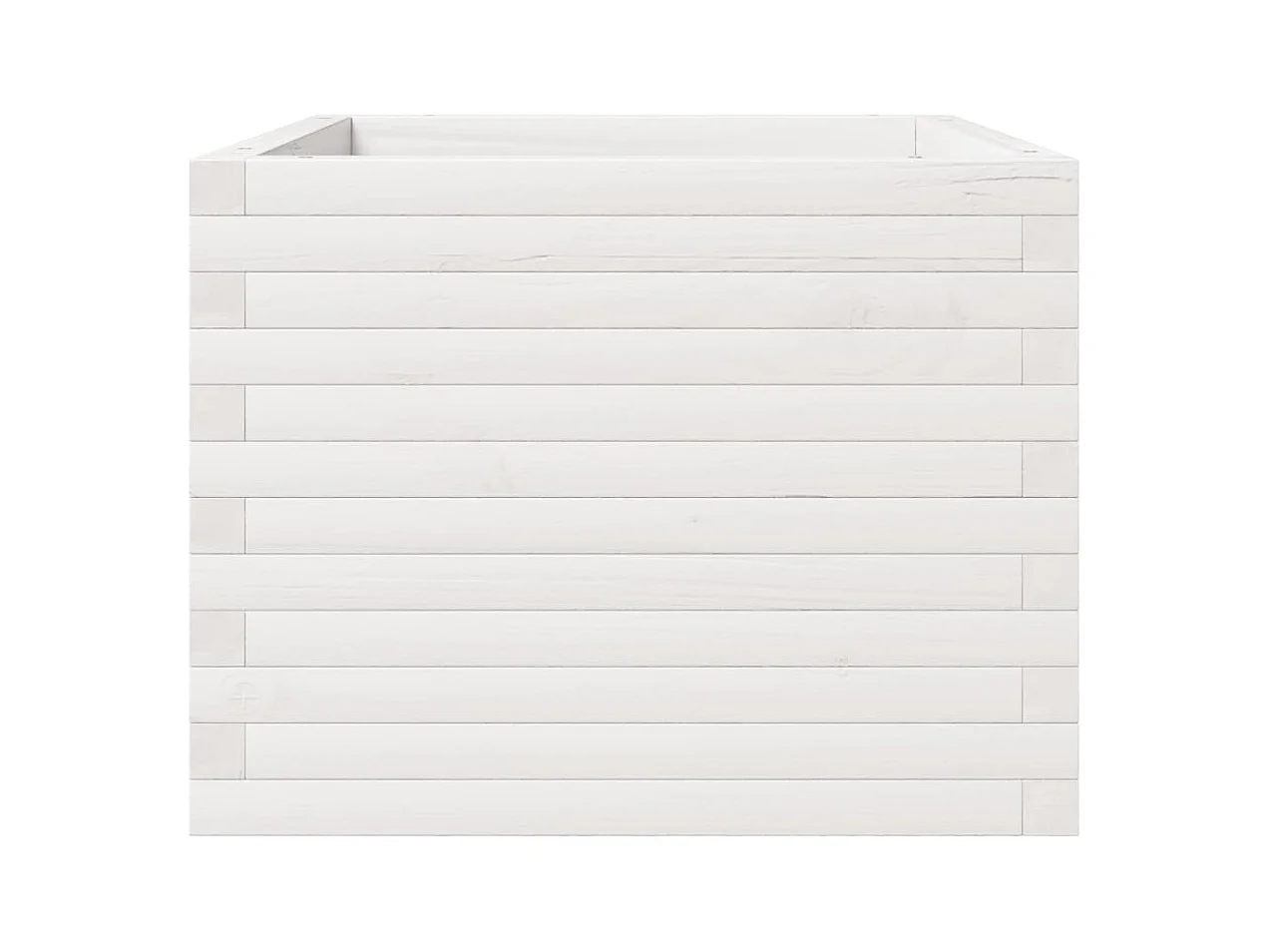 Jardinière bac lit surélevé bois blanche 60 x 60 x 49.5 cm 02_0037719