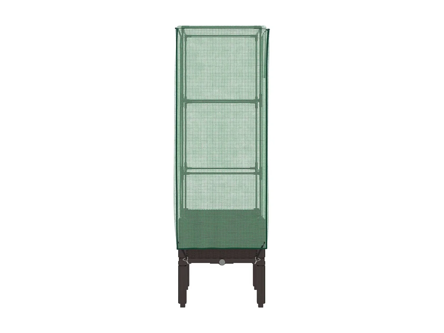 Aiuola rialzata/fioriera con copertura effetto rattan 40 x 40 x 140 cm Marrone 02_0038777