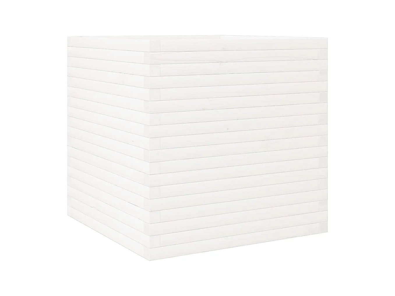 Jardinière bac lit surélevé bois blanche 70 x 70 x 68.5 cm 02_0037831