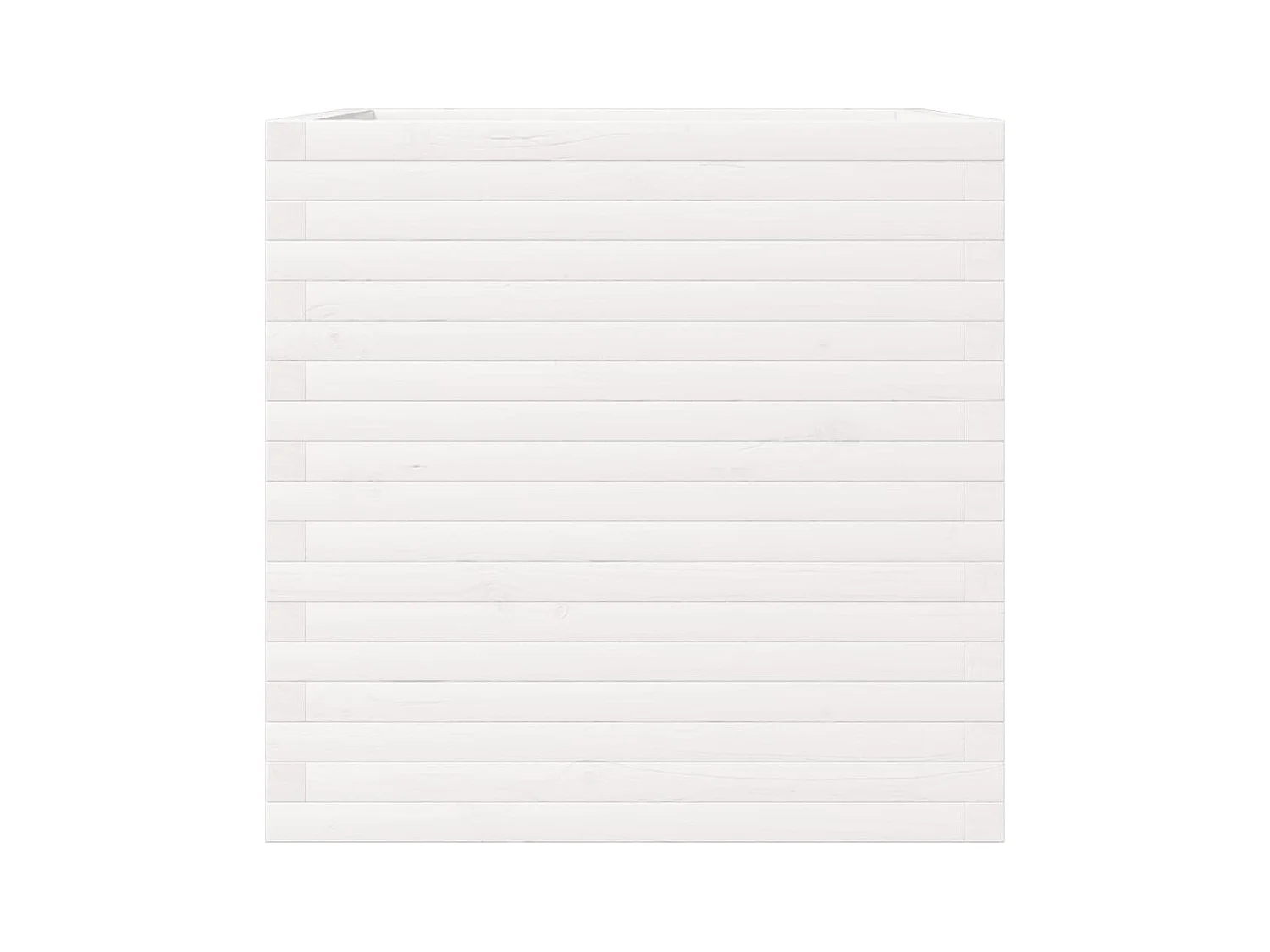 Jardinière bac lit surélevé bois blanche 70 x 70 x 68.5 cm 02_0037831