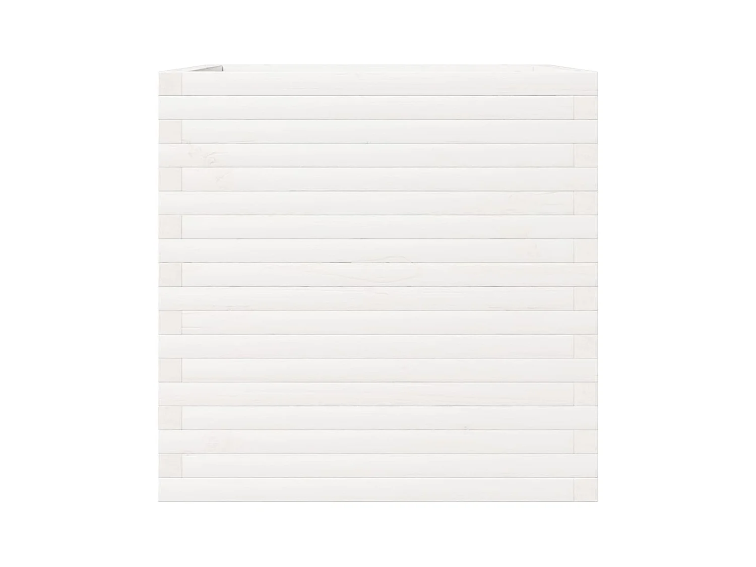 Jardinière bac lit surélevé bois blanche 70 x 70 x 68.5 cm 02_0037831