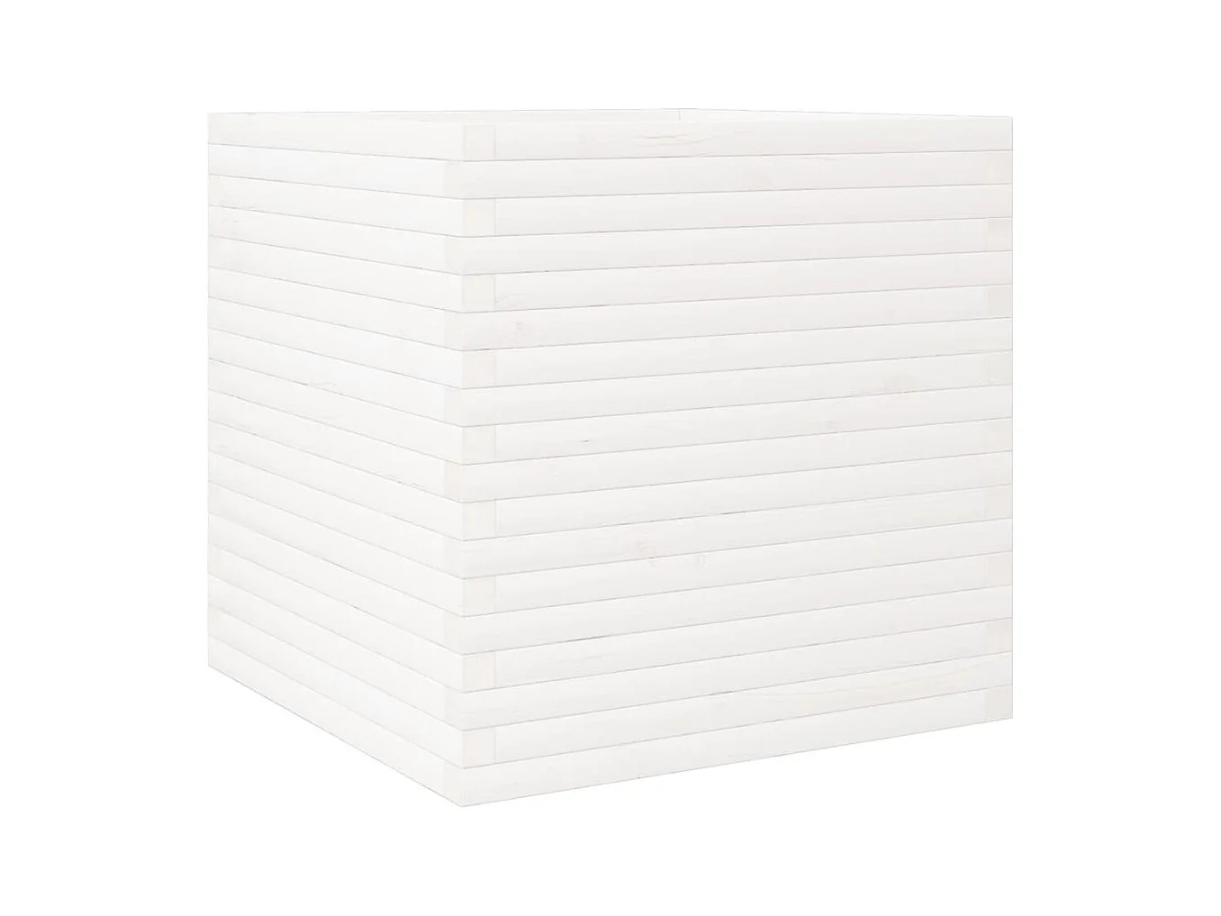 Jardinière bac lit surélevé bois blanche 70 x 70 x 68.5 cm 02_0037831