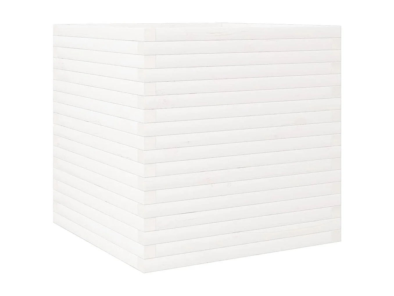 Macetero bancal elevado plantas flores terraza jardín 70 x 70 x 68,5 cm madera maciza de pino blanco 02_0037831