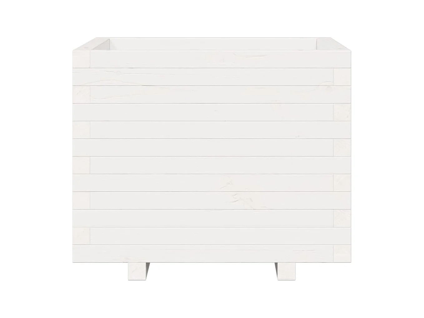 Jardinière bac lit surélevé bois blanche 60 x 60 x 49.5 cm 02_0037720