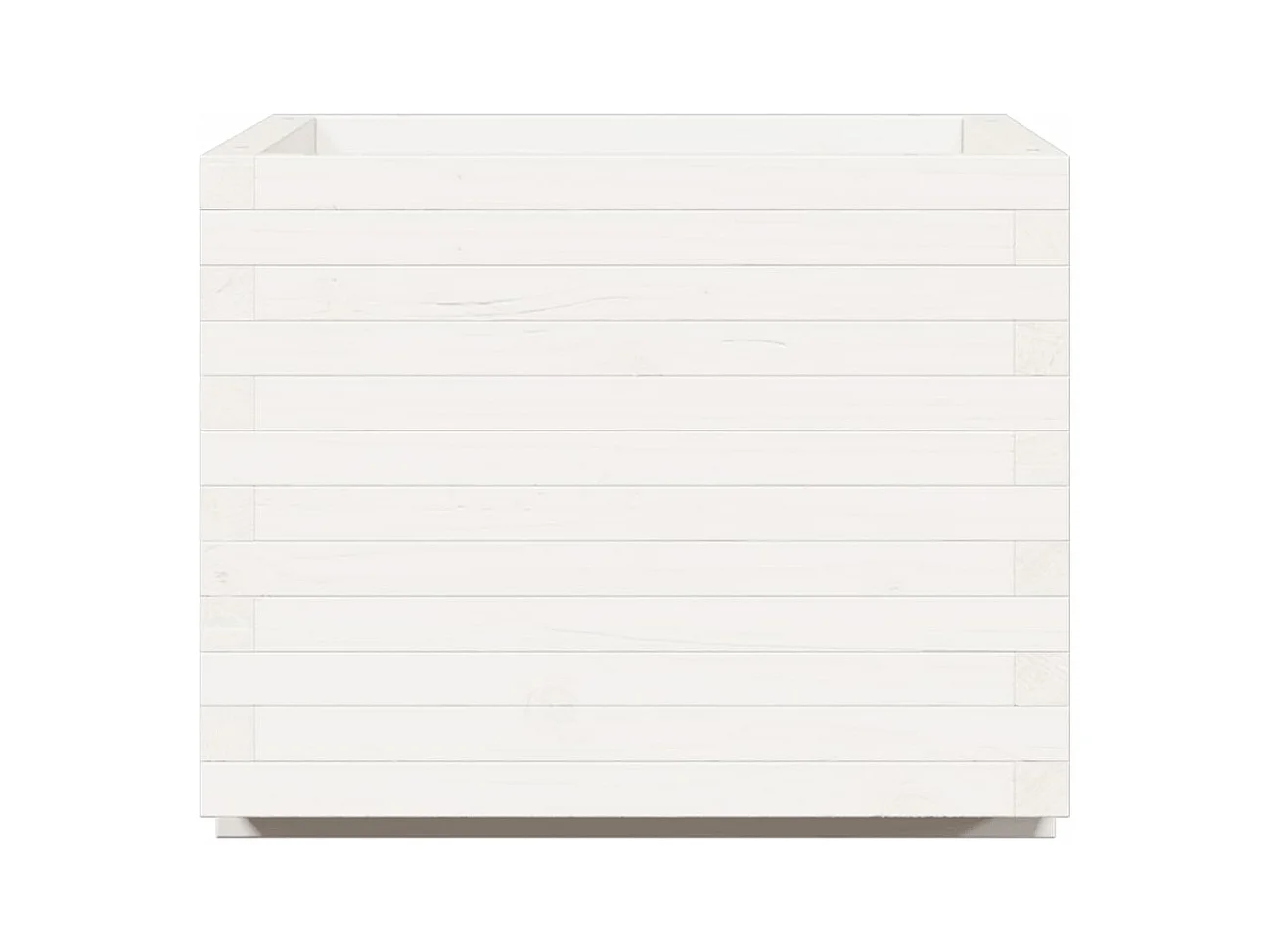 Jardinière bac lit surélevé bois blanche 60 x 60 x 49.5 cm 02_0037720