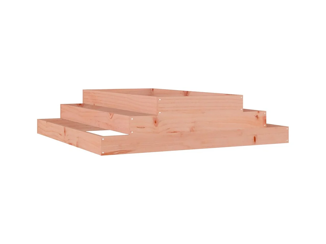 Vassoio per fioriera aiuola rialzata piante fiori terrazza giardino 110 x 110 x 27 cm legno massello di abete Douglas marrone 02_0037305