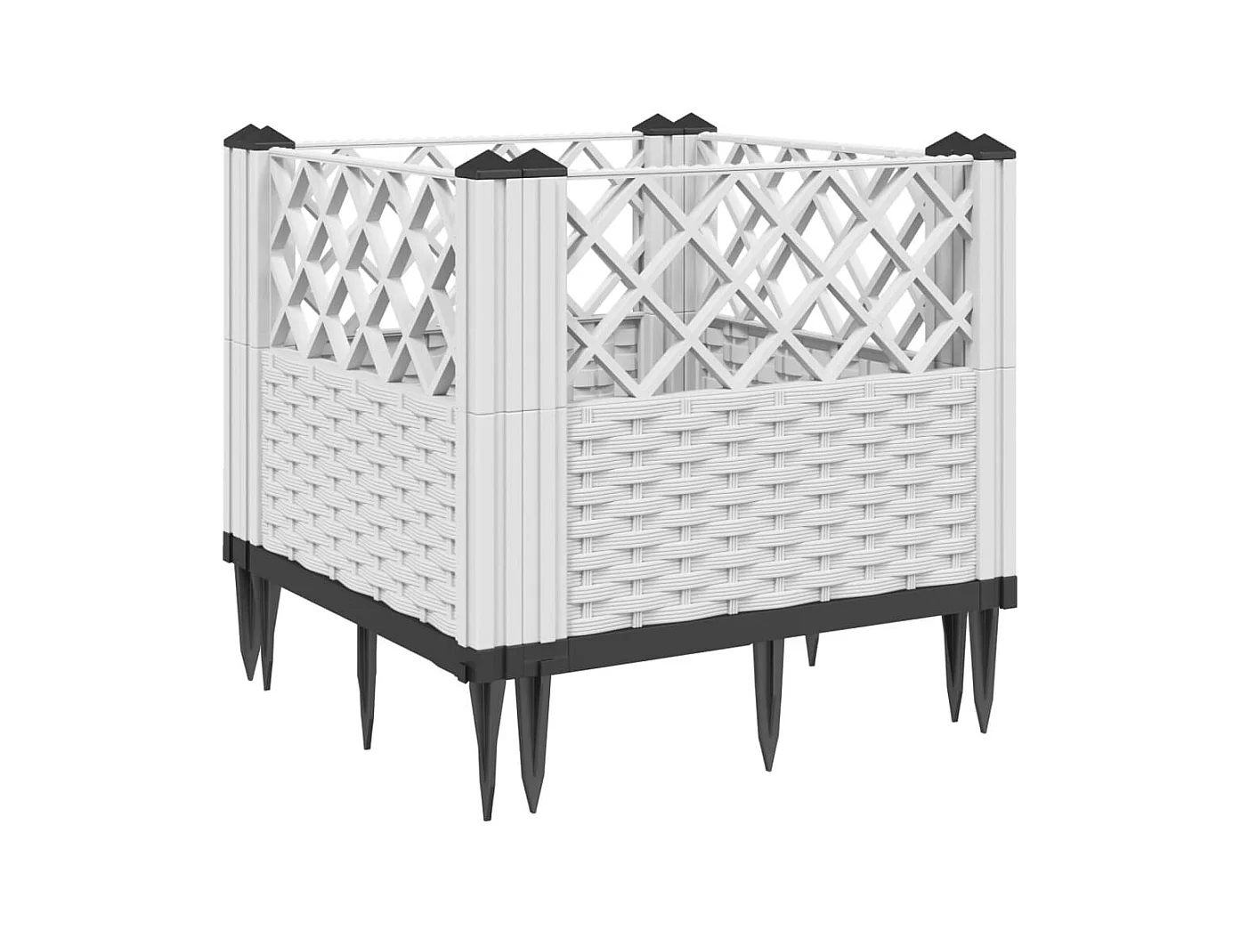 Jardinière bac lit surélevé blanche 43 x 5 x 43 cm 02_0038201