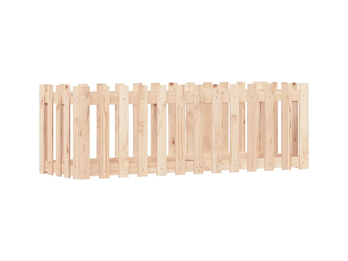 Vassoio per fioriera aiuola rialzata piante fiori terrazza giardino recinzione giardino design 150 x 50 x 50 cm pino massiccio marrone 02_0039797