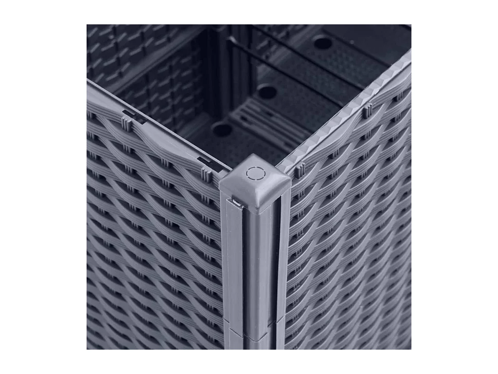 Jardinière bac lit surélevé grise 160 x 40 x 140 cm 02_0038263