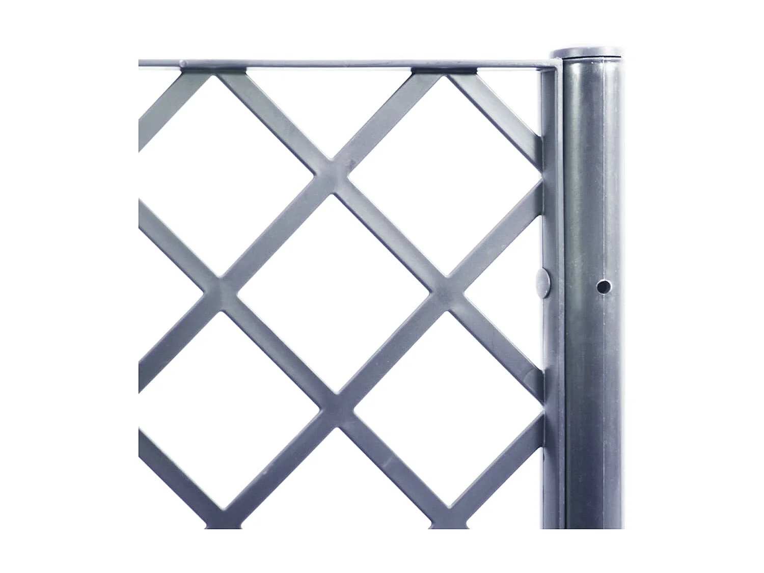 Fioriera aiuola rialzata vassoio piante fiori terrazza giardino con traliccio 160 x 40 x 140 cm PP grigio 02_0038263