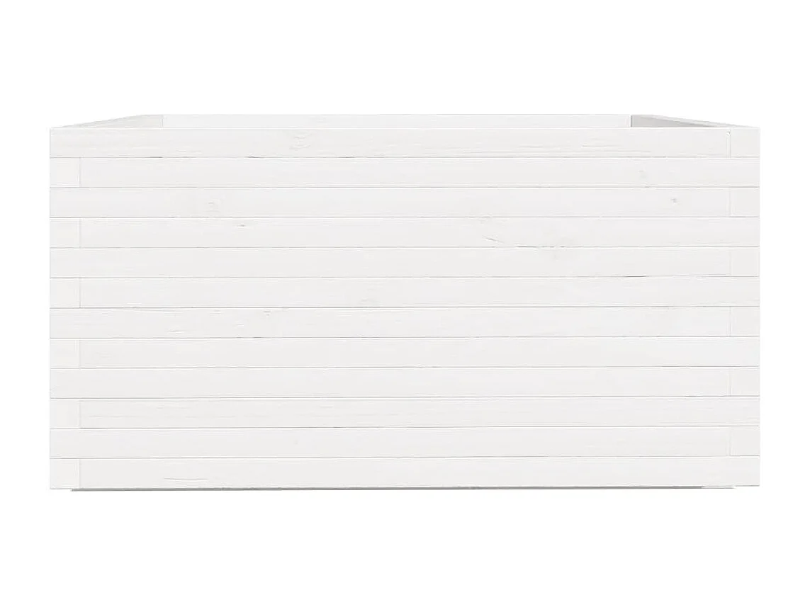 Jardinière bac lit surélevé bois blanche 90 x 90 x 49.5 cm 02_0038057