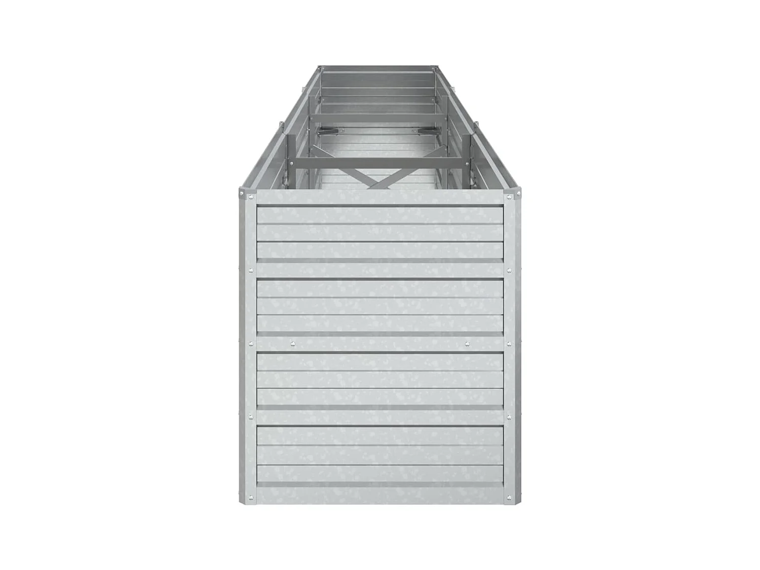 Jardinière bac lit surélevé argenté 240 x 40 x 45 cm 02_0039409