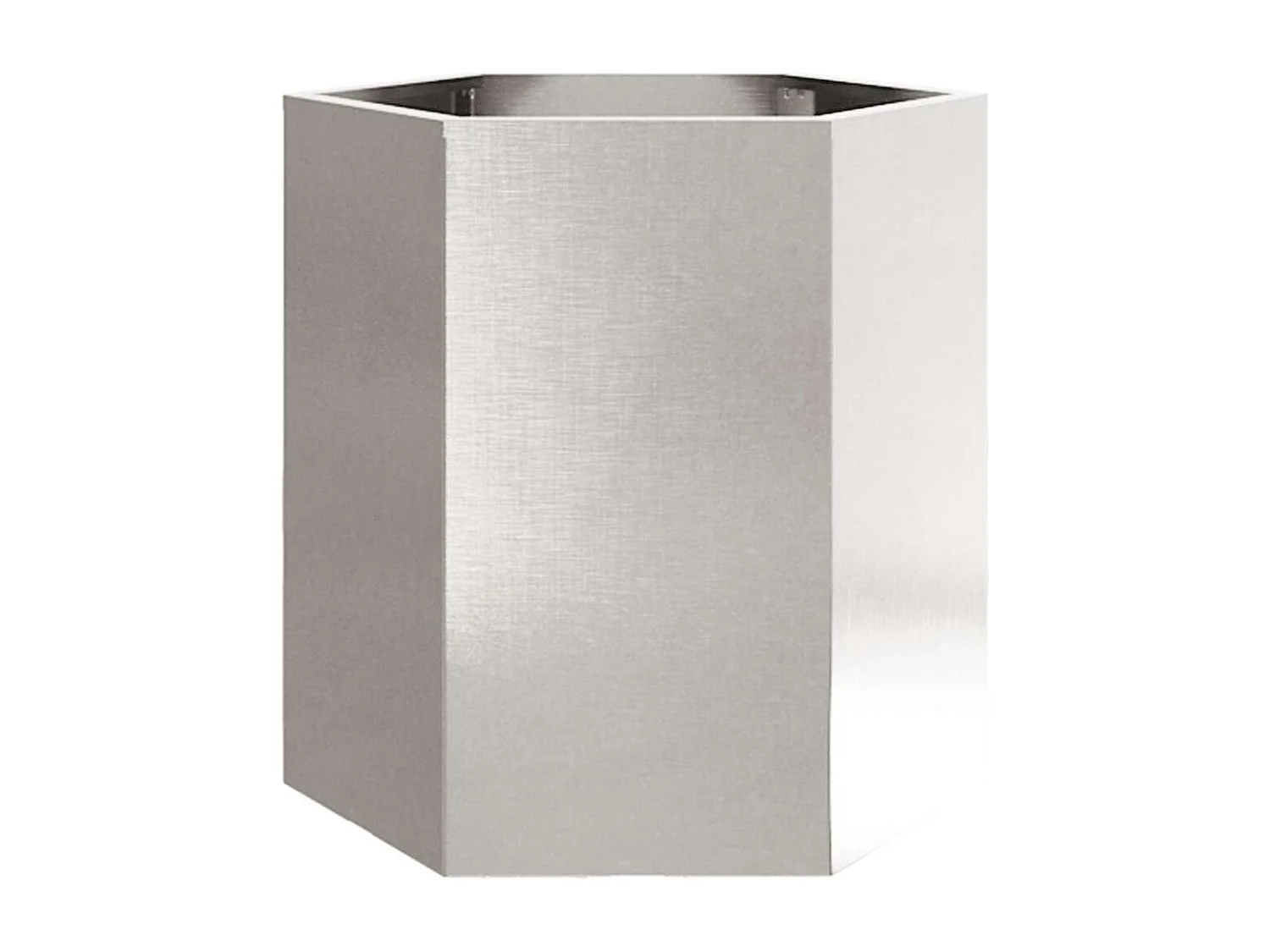 Macetero arriate elevado plantas flores jardín terrazas juego de 2 hexágono 46 x 40 x 45 cm acero inoxidable Plata 02_0039077