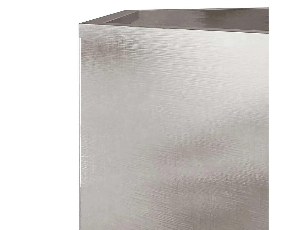 Macetero arriate elevado plantas flores jardín terrazas juego de 2 hexágono 46 x 40 x 45 cm acero inoxidable Plata 02_0039077