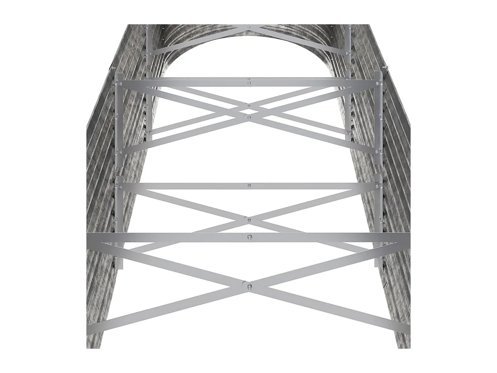 Jardinière bac lit surélevé argenté 296 x 80 x 68 cm 02_0039720