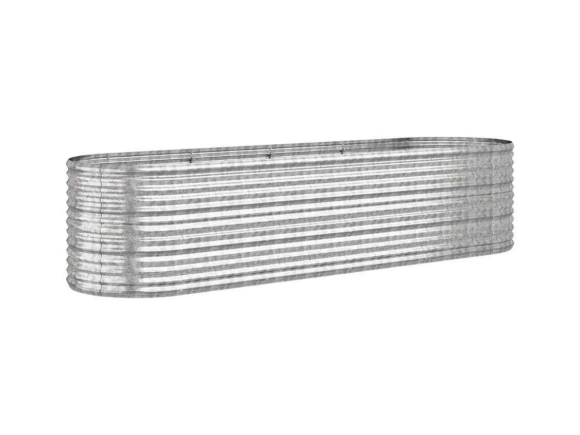 Jardinière bac lit surélevé argenté 296 x 80 x 68 cm 02_0039720