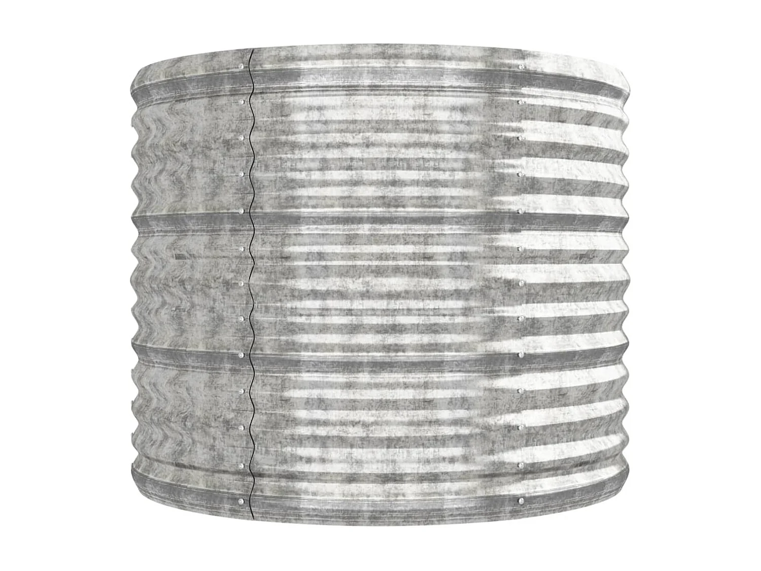 Vassoio per fioriera aiuola rialzata piante fiori terrazza giardino giardino argento acciaio verniciato a polvere Argento 02_0039720