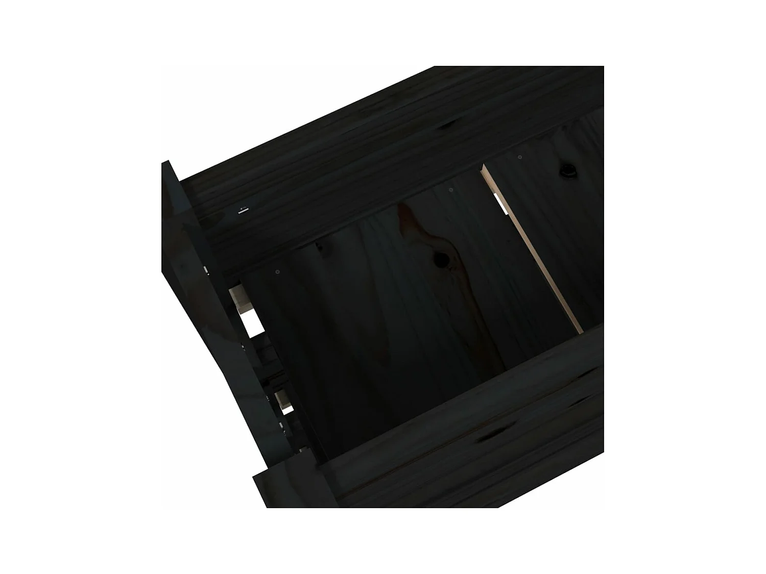 Vassoio per fioriera aiuola rialzata piante fiori terrazza giardino 77 x 25 x 104,5 cm legno massiccio di pino nero 02_0037848