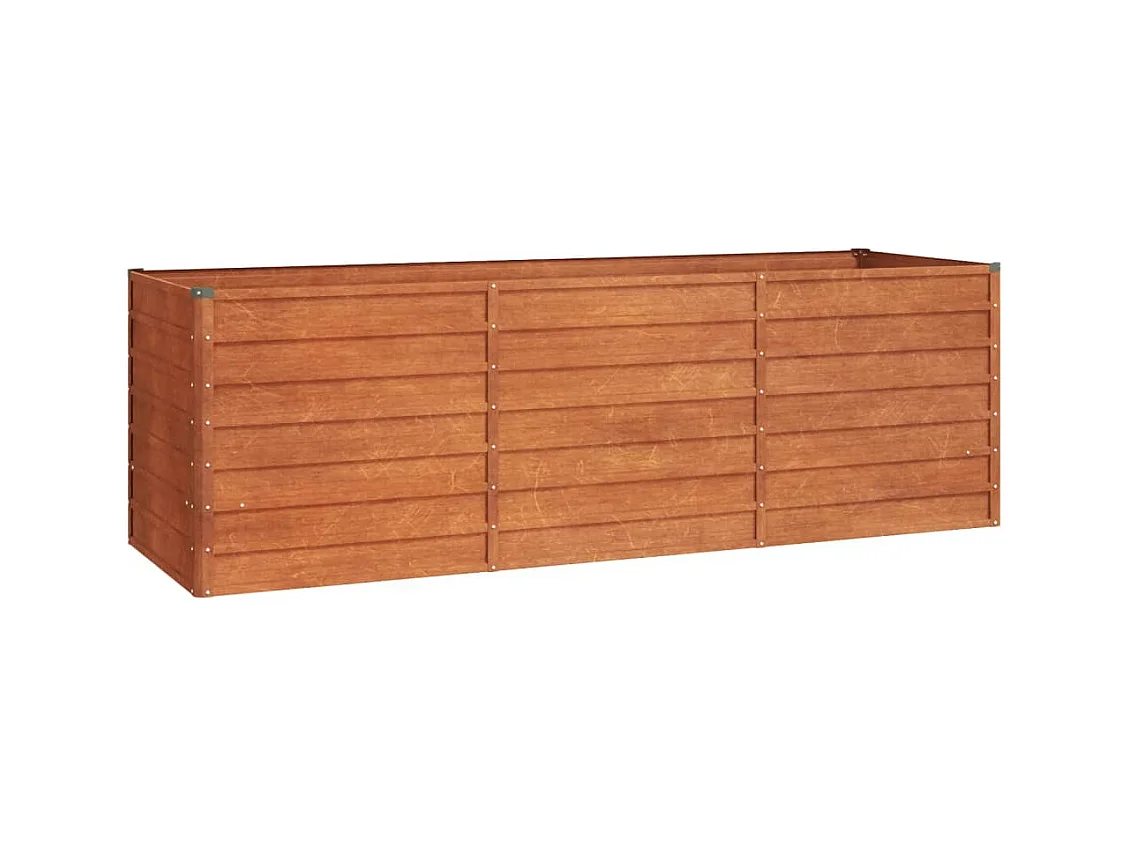 Jardinière bac lit surélevé marron 240 x 80 x 77 cm 02_0039869