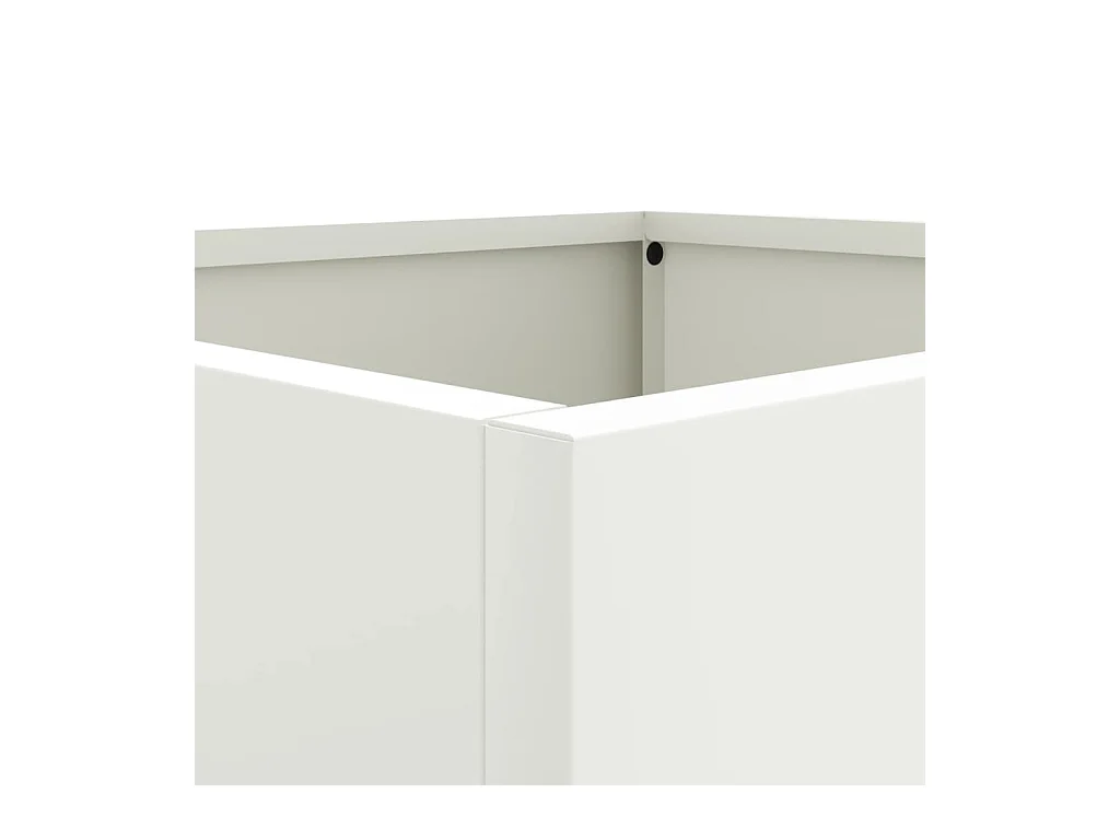 Jardinière bac lit surélevé blanche 42 x 40 x 39 cm 02_0038975