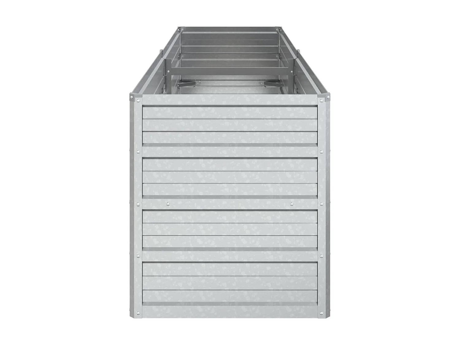 Jardinière bac lit surélevé argenté 160 x 40 x 45 cm 02_0039372