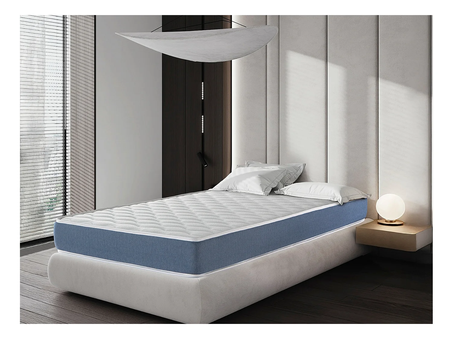Matelas 80X180 ARES, Epaisseur 16 CM, Noyau de Moussee respirante