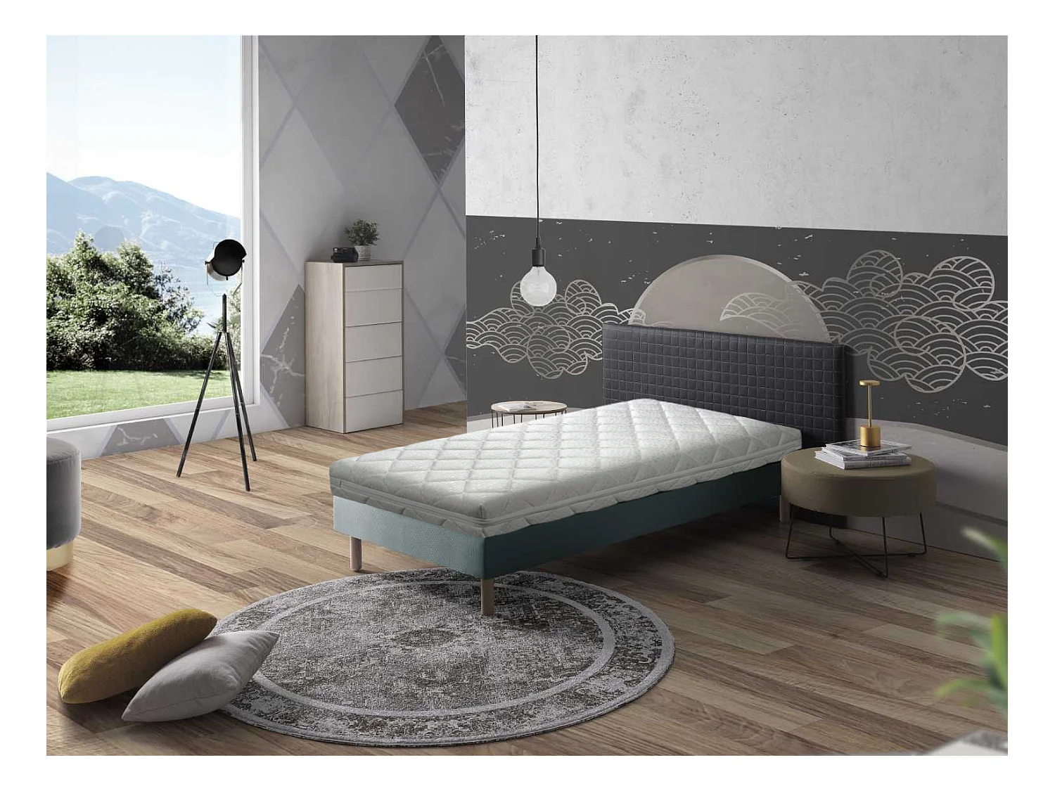 LOT X2 Matelas en  mousse respirante 90X140 HERMES, Epaisseur 11 CM, Dehoussable, Ergonomique et adaptable