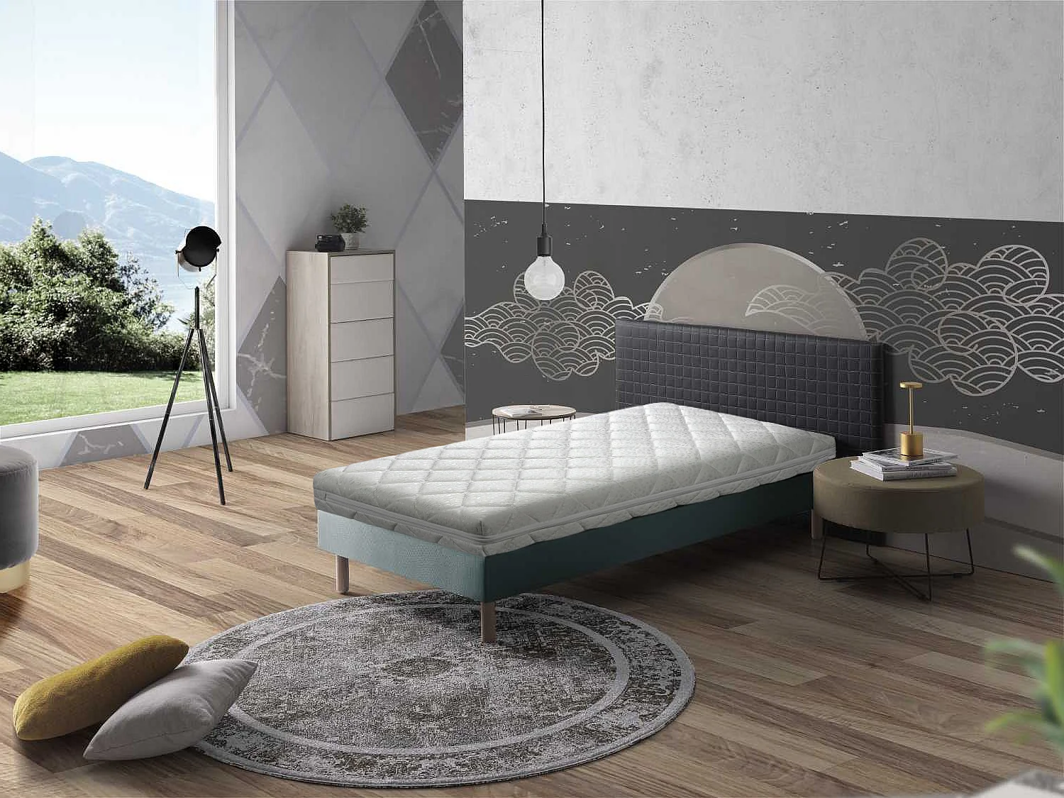 LOT X2 Matelas en  mousse respirante 70X160 HERMES, Epaisseur 11 CM, Dehoussable, Ergonomique et adaptable