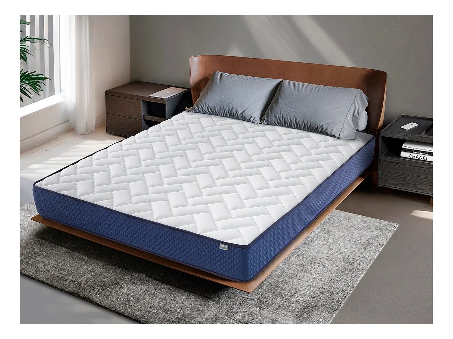 Matelas 140X180 DEO, Epaisseur 22 CM, Moussee a memoire, fermete moyenne et respirant