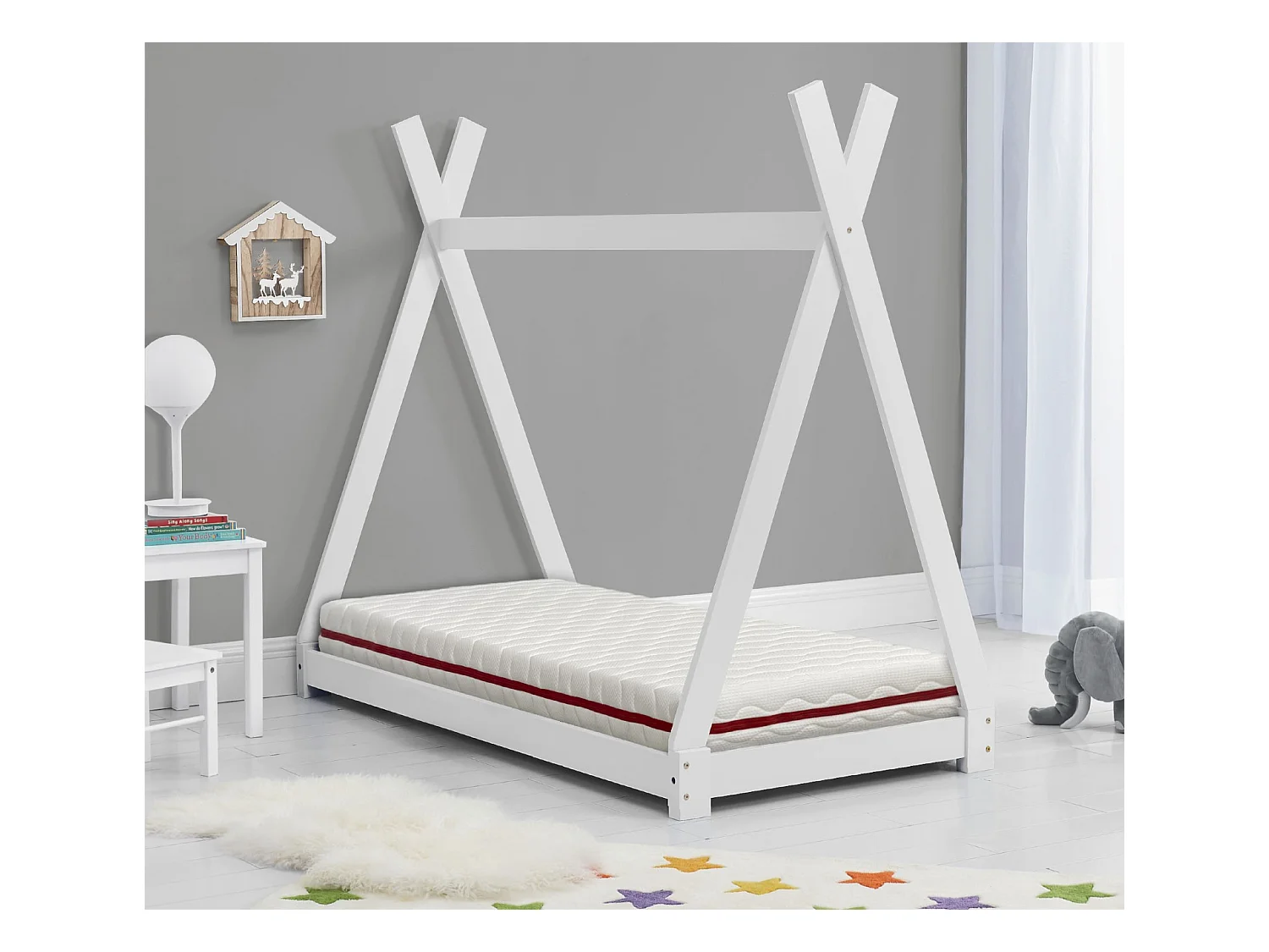 Kindermatratze 90x160 Hohe 18 CM - H2 - GEA  antibakteriell und abnehmbar, ideal fur Nestbetten und Montessori