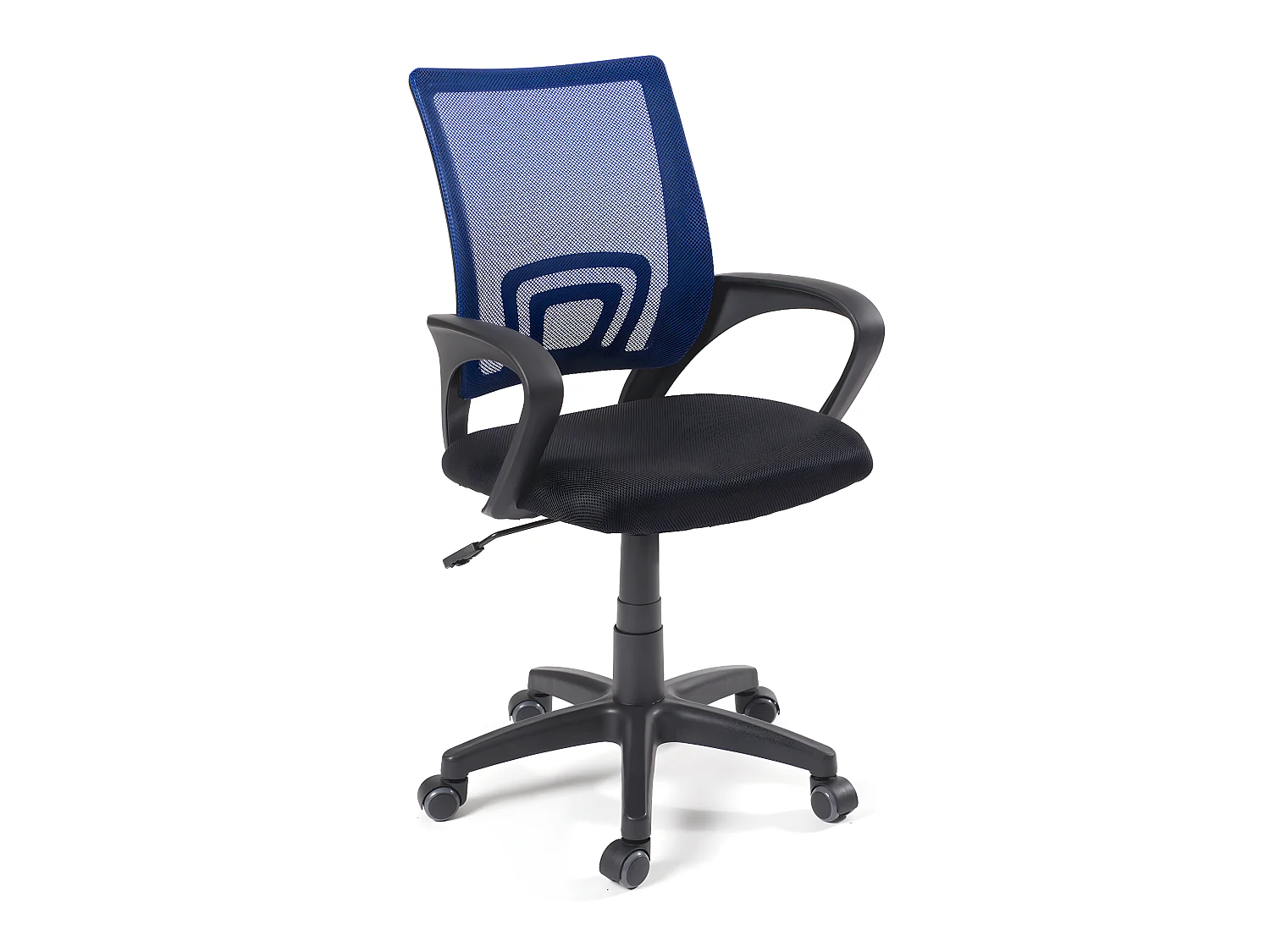 Chaise bureau pivotante hauteur réglable accoudoir renfort lombaire roulettes FLAG-E(Noir bleu)