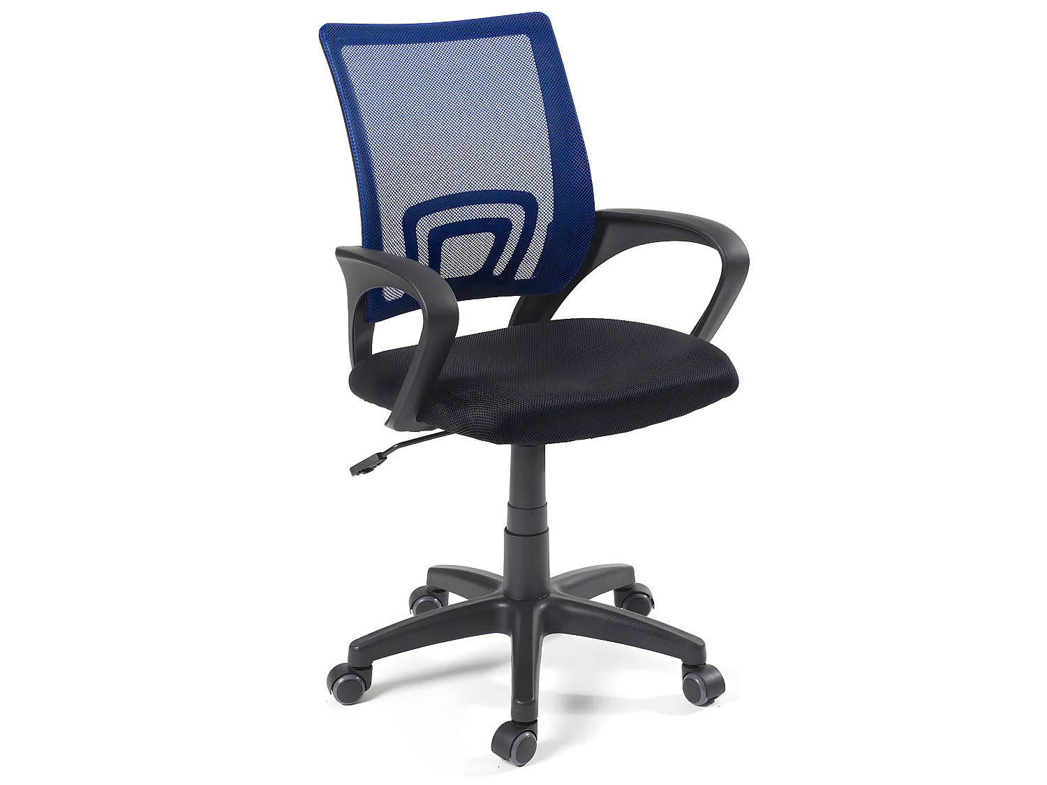 Chaise bureau pivotante hauteur réglable accoudoir renfort lombaire roulettes FLAG-E(Noir bleu)