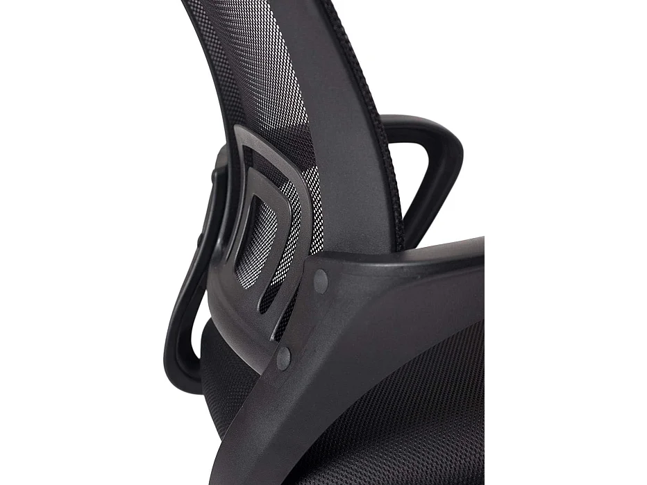 Chaise bureau pivotante hauteur réglable accoudoir renfort lombaire roulettes FLAG-E (Noir)