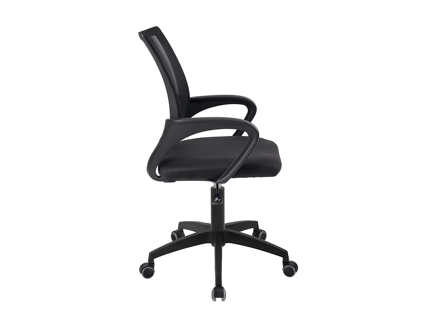 Chaise bureau pivotante hauteur réglable accoudoir renfort lombaire roulettes FLAG-E (Noir)