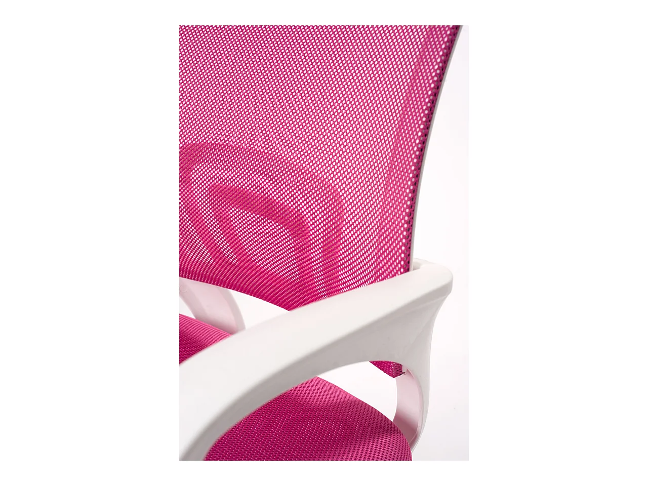 Silla de oficina ergonómica giratoria ajustable en altura, asiento de tejido Mesh, soporte lumbar, ruedas suaves FLAG-E (rosa blanco)