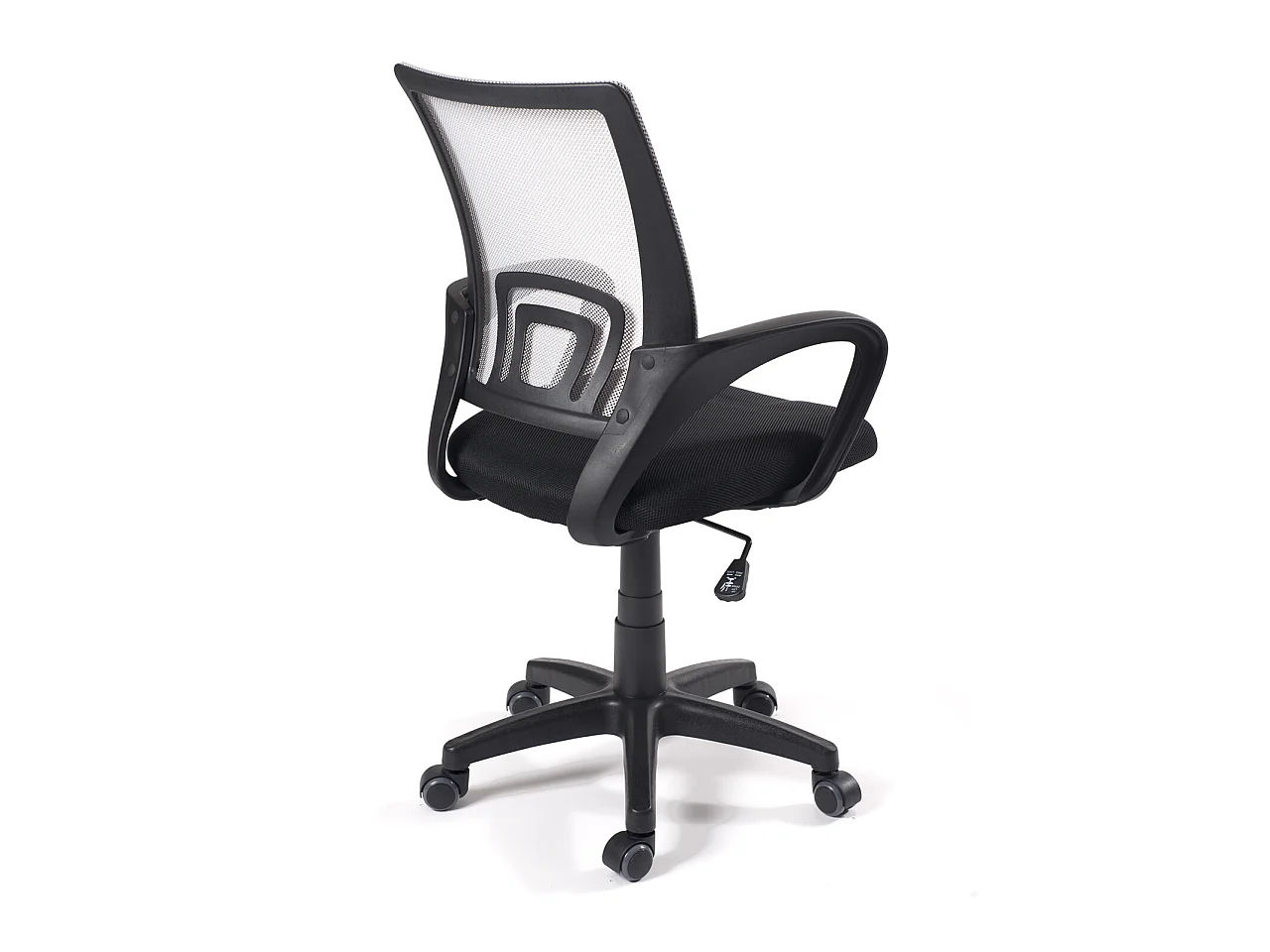 Chaise bureau pivotante hauteur réglable accoudoir renfort lombaire roulettes FLAG-E (Noir gris)