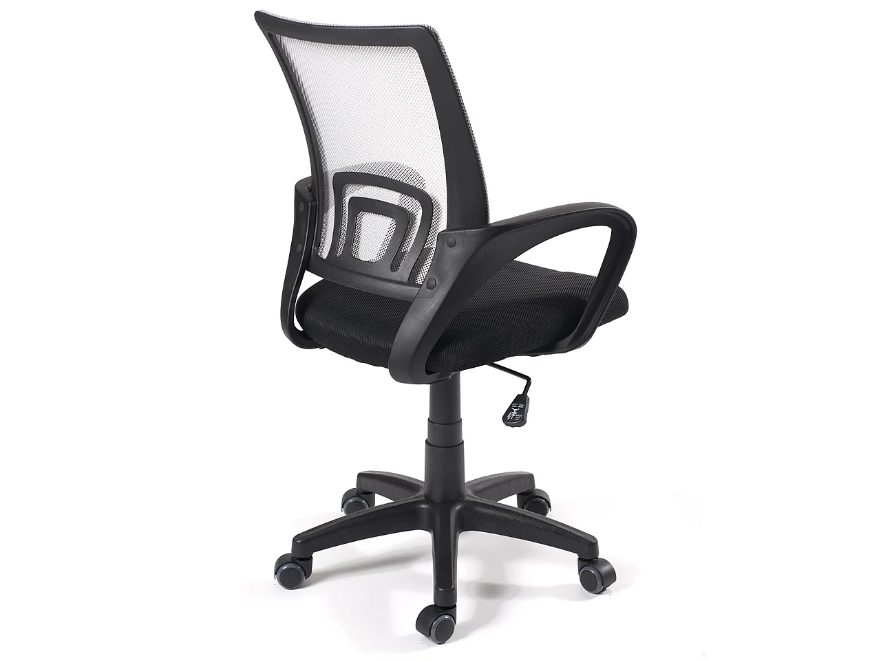 Chaise bureau pivotante hauteur réglable accoudoir renfort lombaire roulettes FLAG-E (Noir gris)