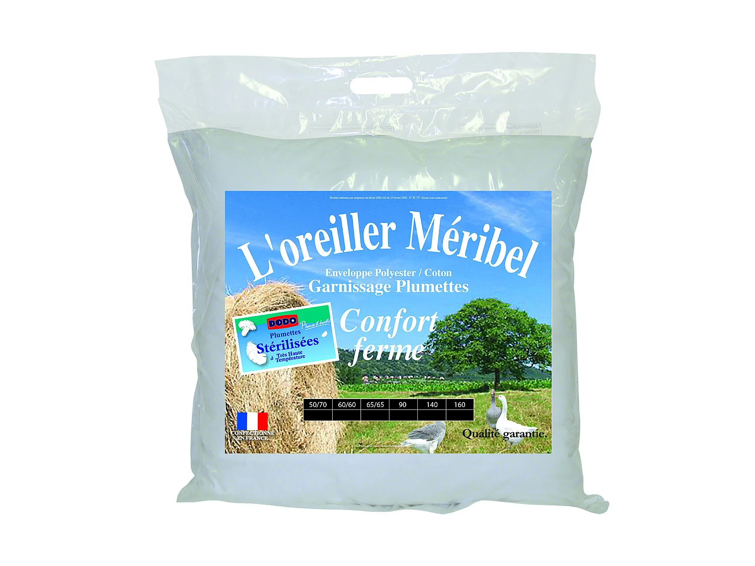 Guanciale naturale rigido con piumette 60 x 60 cm - Lotto di 2 - MERIBEL di DODO