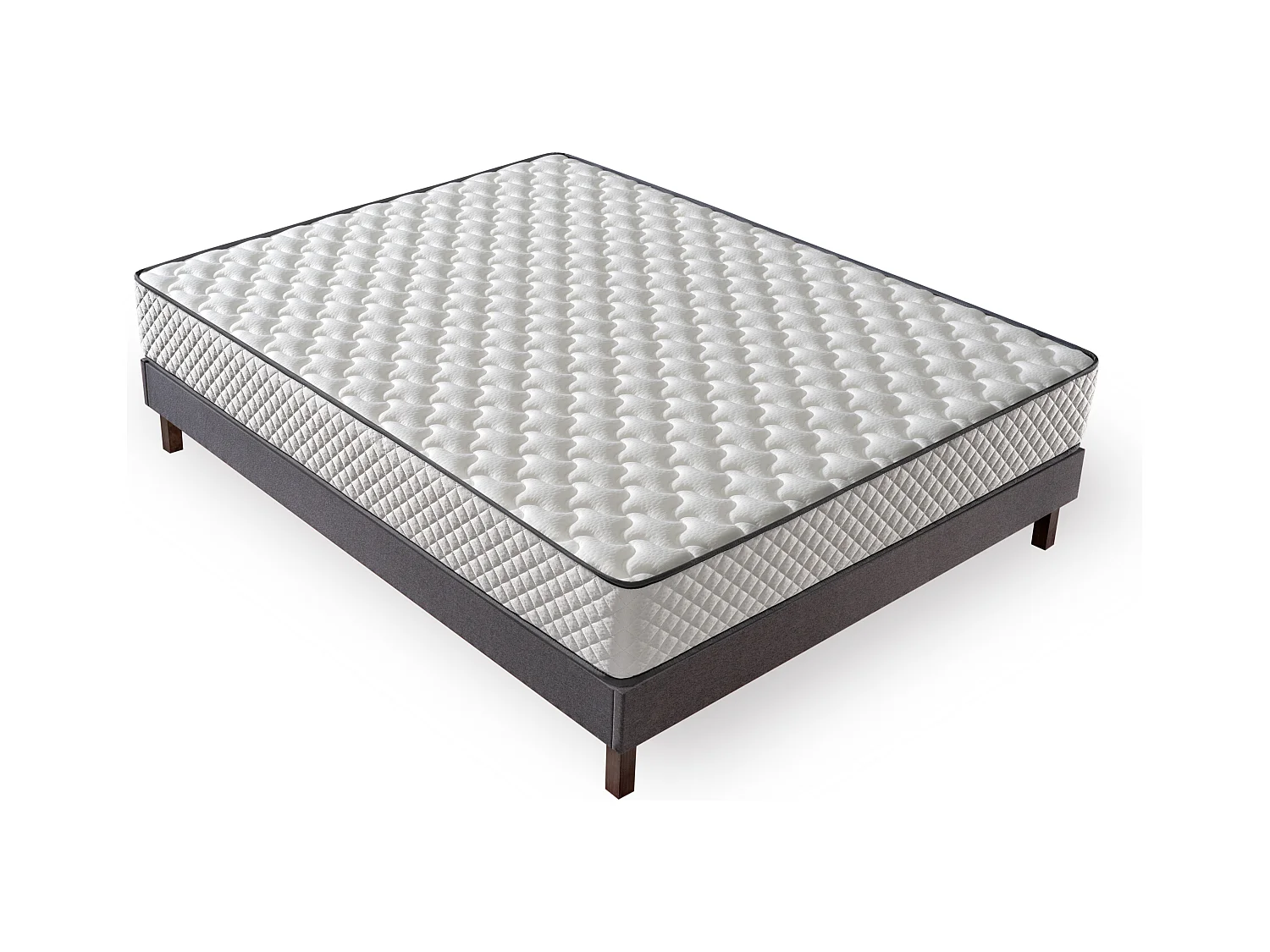 Ensemble matelas + sommier 160x200 cm | Extra Ferme | Double Face (Été-Hiver) | Soutien Équilibré, Parfait et Tonique | H20cm
