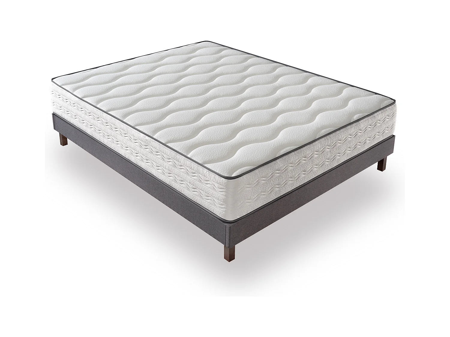 Ensemble matelas + sommier 140x190 cm | Extra Ferme | Double Face (Été-Hiver) | Soutien Équilibré, Parfait et Tonique | H25cm