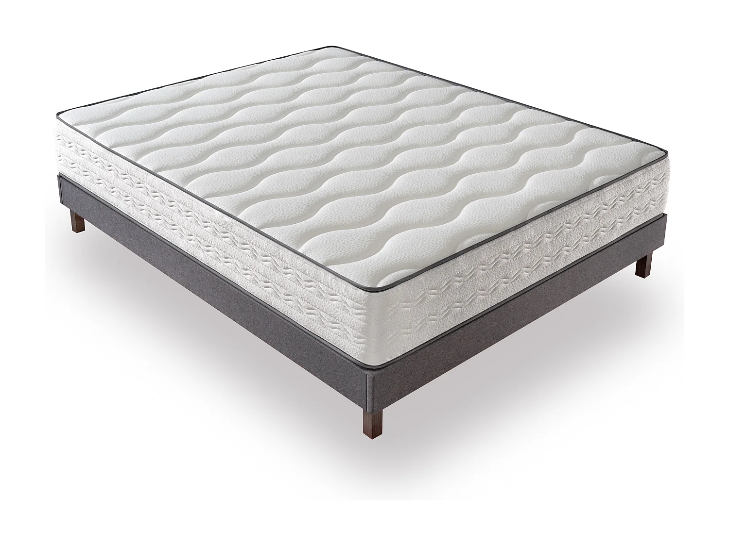 Ensemble matelas + sommier 140x190 cm | Extra Ferme | Double Face (Été-Hiver) | Soutien Équilibré, Parfait et Tonique | H25cm