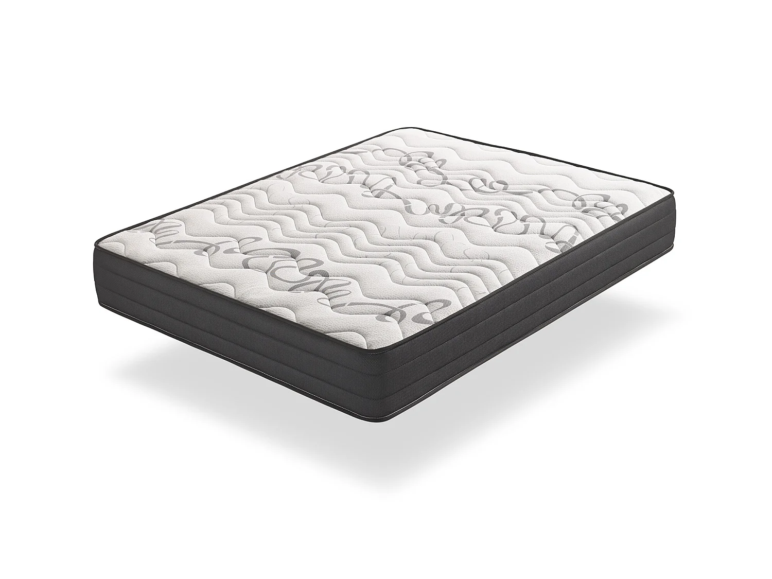 Ensemble Matelas Ressorts ensachés 25cm + Sommier +  Oreillers, Accueil Viscolatex - 140x190