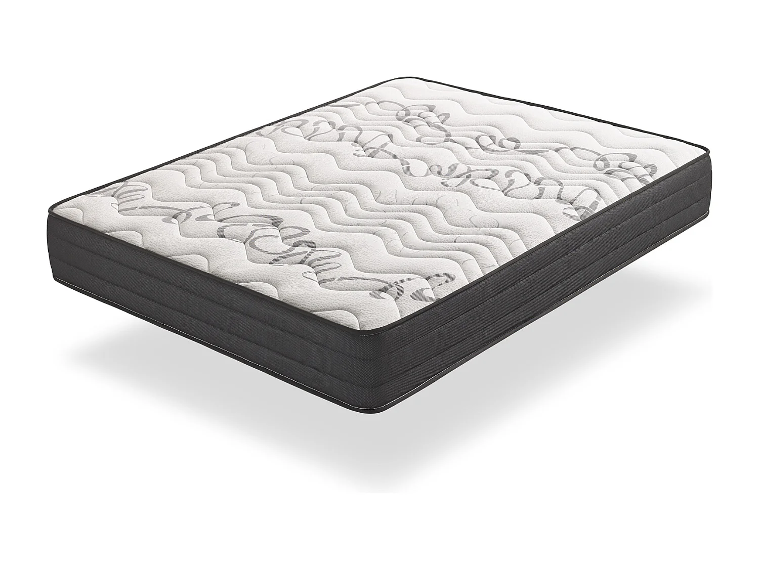 Ensemble Matelas Ressorts 25cm + Sommier +  Oreillers + Couette , Accueil Viscolatex, 90x190