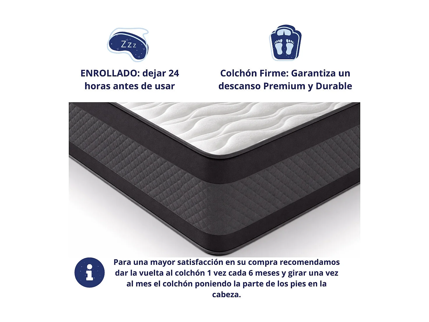 Colchão CESAR FRESH Viscoelástico de Luxo (140x200 cm - Altura: 30 cm)