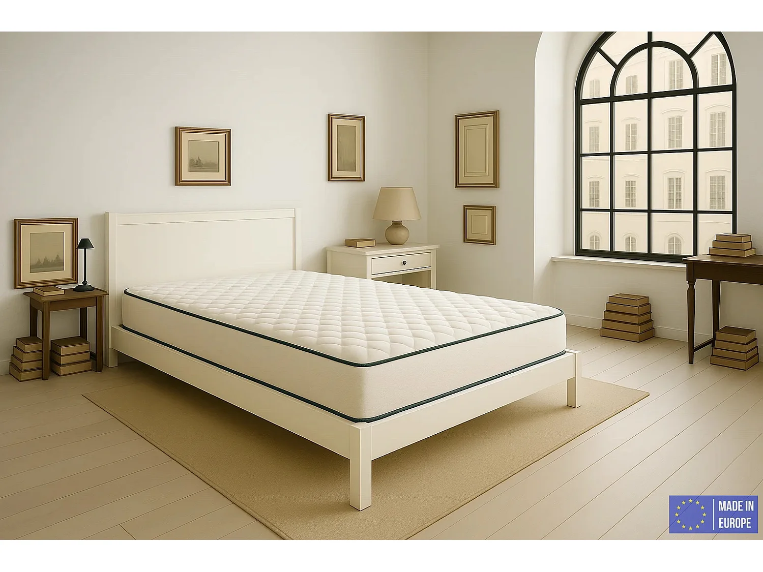 Matelas Mousse 160x200 New York - Ferme - Réversible - Côté Été/hiver - H15 Cm
