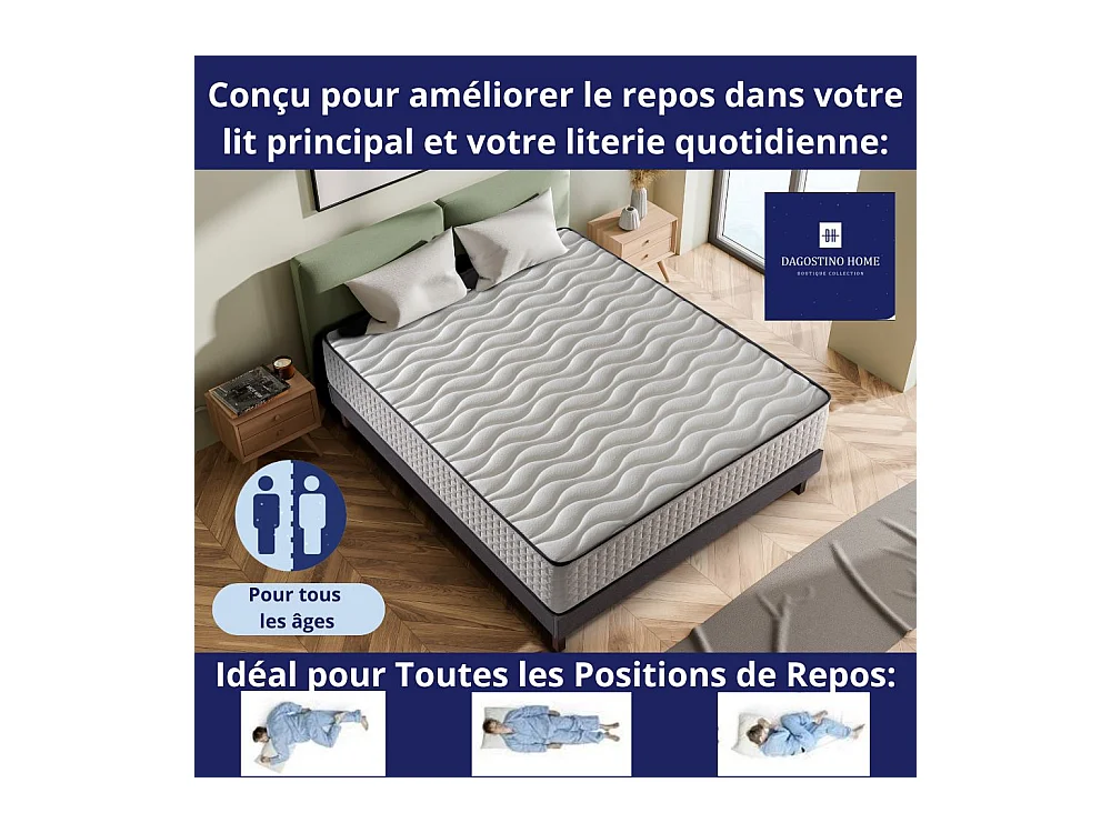 Colchão CESAR FRESH Viscoelástico de Luxo (90x190 cm - Altura: 30 cm)