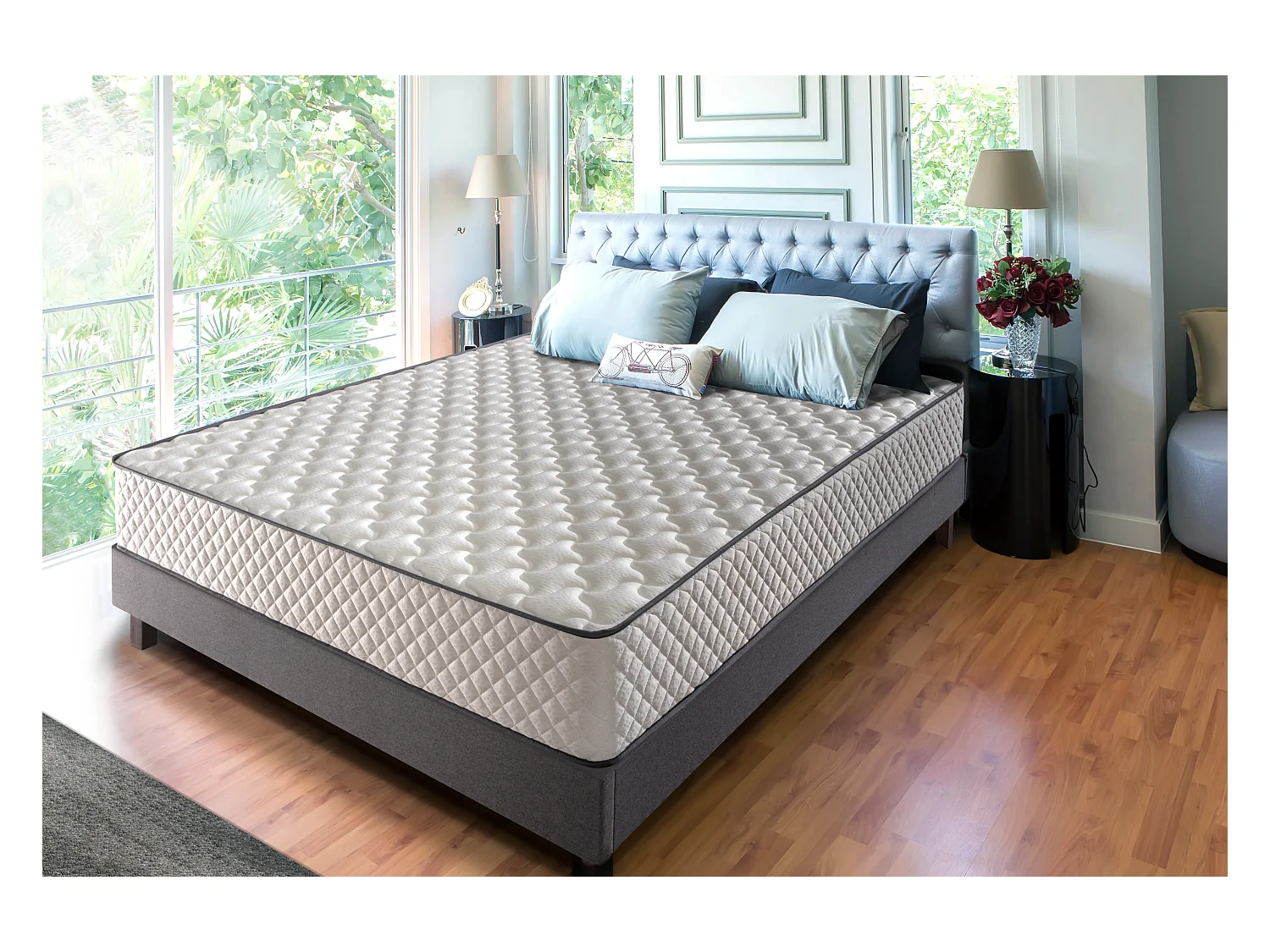 Matelas Mousse 140x190 Florida - Ferme - Réversible - Côté Été/hiver - H20 Cm