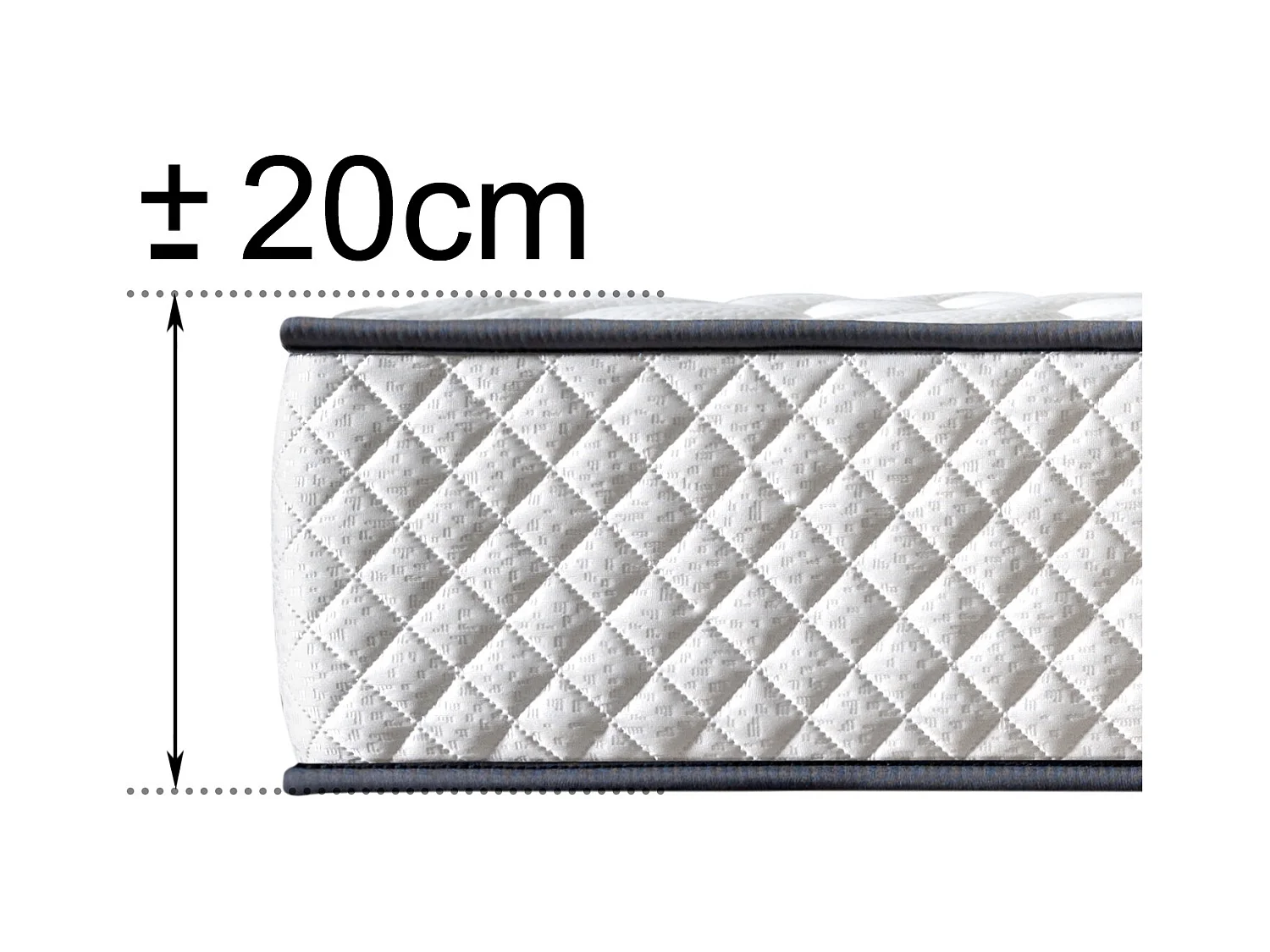 Matelas Mousse 140x190 Florida - Ferme - Réversible - Côté Été/hiver - H20 Cm
